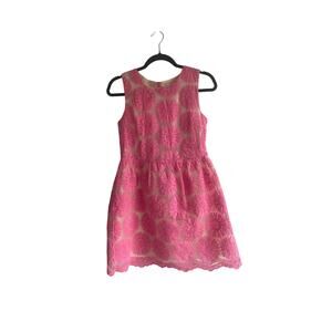 Ellison Pink Floral Embroidered Mini Dress -size M